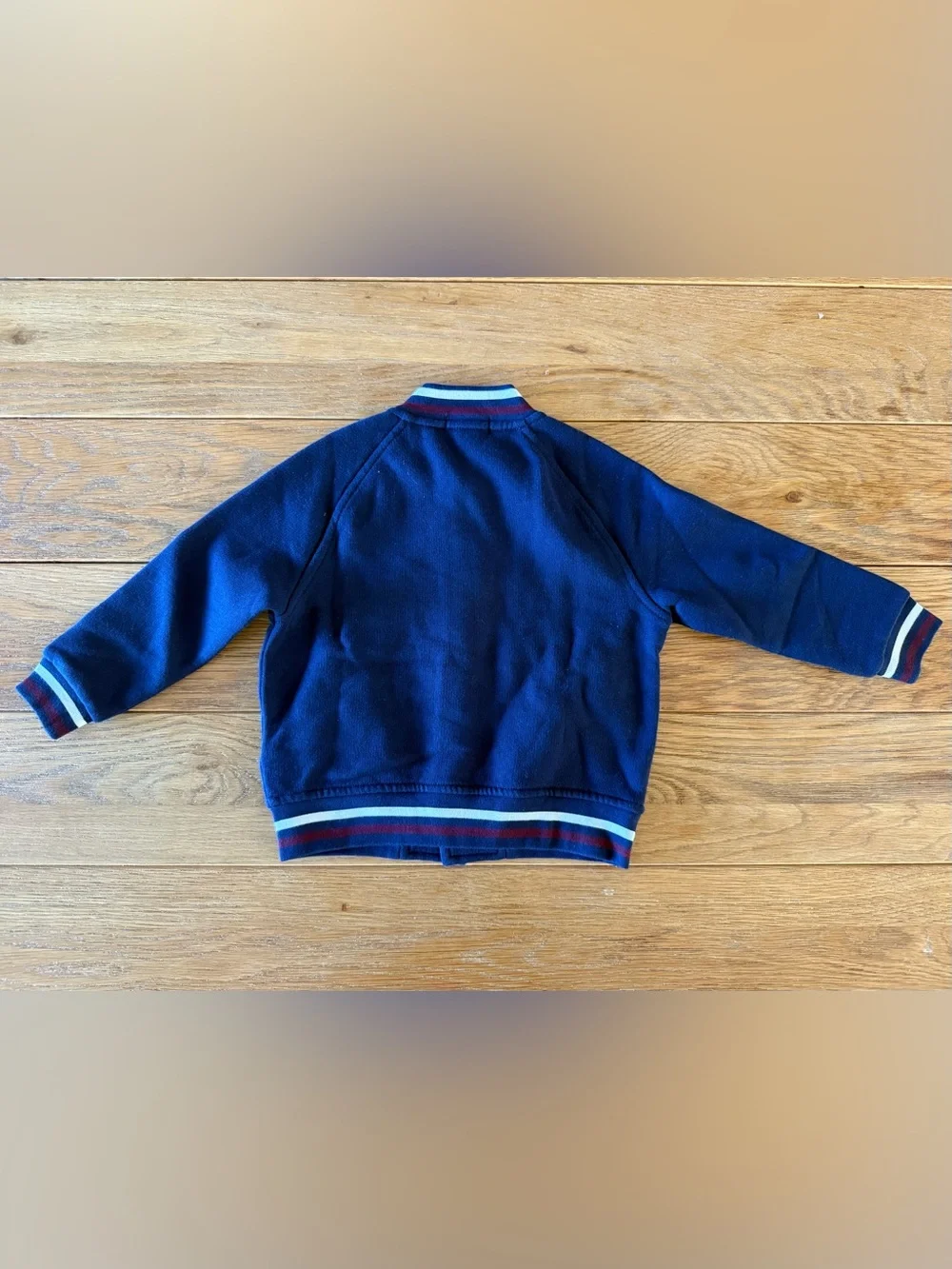 Ralph Lauren Navy Sweatshirt Jacket with Yellow Polo Logo
